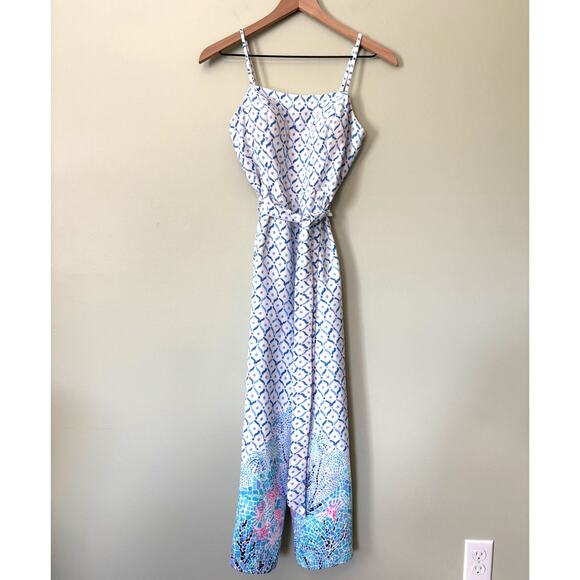 Lilly Pulitzer Tiki Wrap Romper Pants Jumpsuit Cropped - Picture 2 of 12